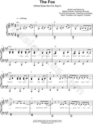 What Does the Fox Say? An Exploration of Piano Sheet Music